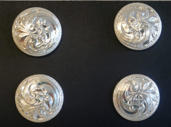 Number Pins 4er Set german silver