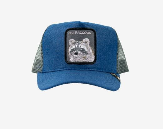 OS Trucker Cap blue TEXAS Animal Edition Raccoon