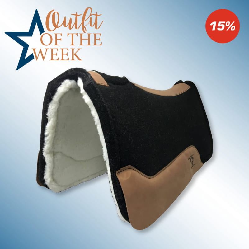 Diamond Wool Pad Black Gold Performance Roper Merino 1 Inch