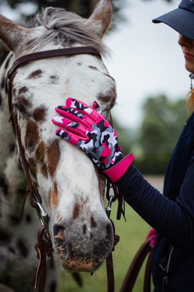 Cattlemans Handschuhe pink camo