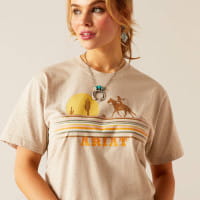 Ariat Womens Cowgirl Desert T-Shirt oatmeal grey