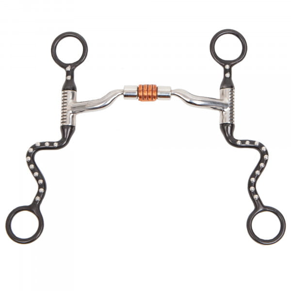 Myler Black Seven Shank MS04 mit Kupfer-Roller Stufe 2