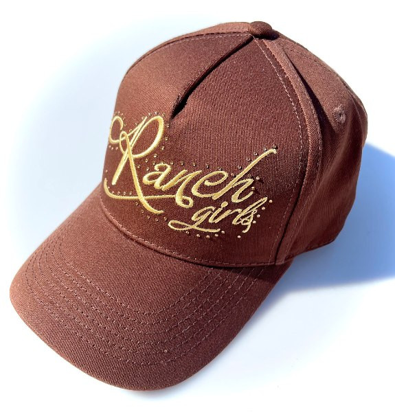 Ranchgirl Cap brown | gold Rhinestones