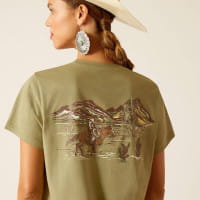Ariat Womens Desert Scene T-Shirt oil green