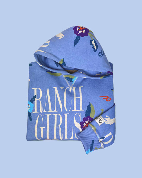 Ranchgirl Hooded Sweat Paisley ultramarine