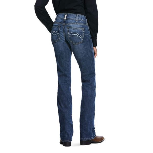 Ariat Womens Real Mid Rise Stretch Brooke Stackable Straight Leg Jeans