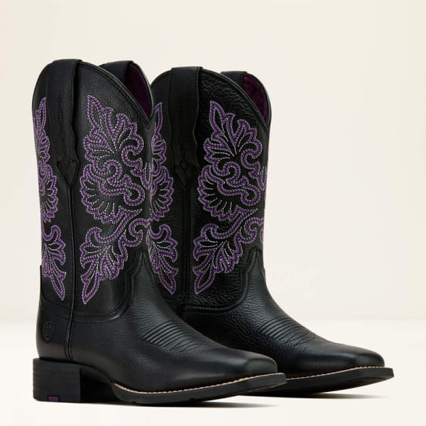 Ariat Womens Round Up Wide Square Toe StretchFit Western Boot