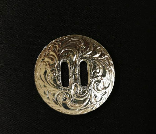 German Silver Slotted Concho 4 cm