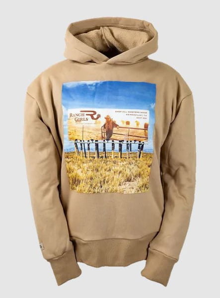 Ranchgirls Hooded Sweatshirt BILLBOARD sand