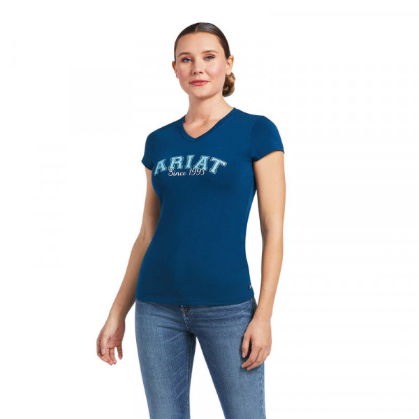 Ariat Womens T-Shirt Since 1993 blue opal