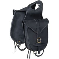 Soft Leather Horn Bag black