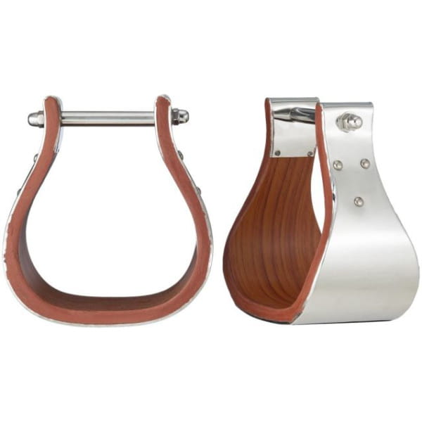 Polished Stainless Steel Wood Stirrups - Adult