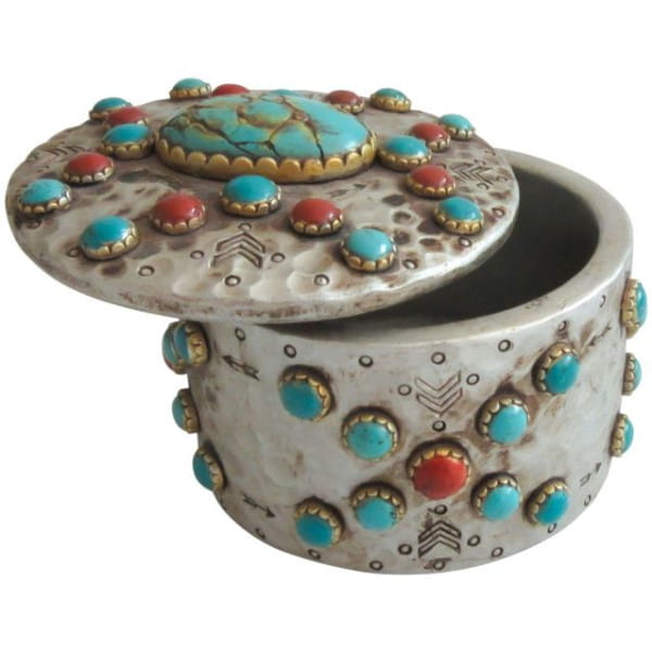 Turquoise Stones Trinket Box