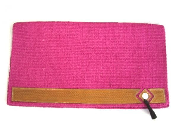Show-Blanket Hot Pink mit Lederbesatz und Conchas