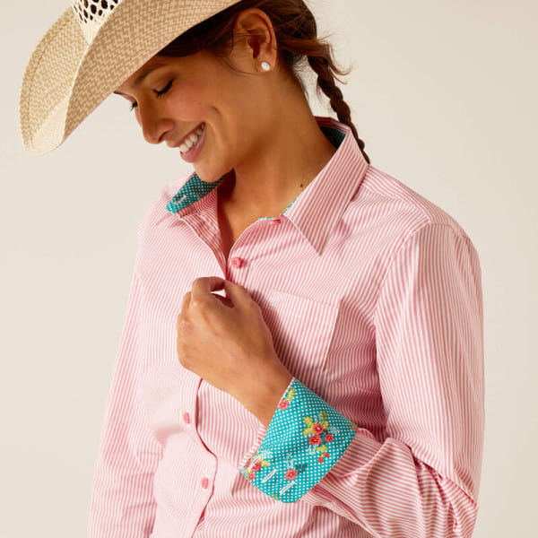 Ariat Womens Kirby Stretch Shirt Camella Rose Stripes
