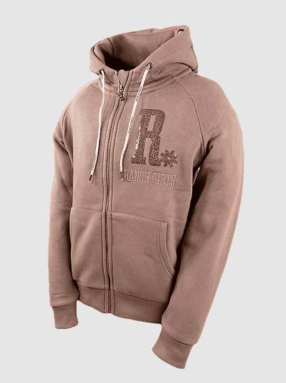 Ranchgirls Hooded Sweat Jacket SHINEY nougat