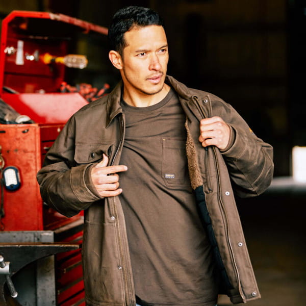 Ariat Mens Rebar DuraCanvas Sherpa-Lined Coat