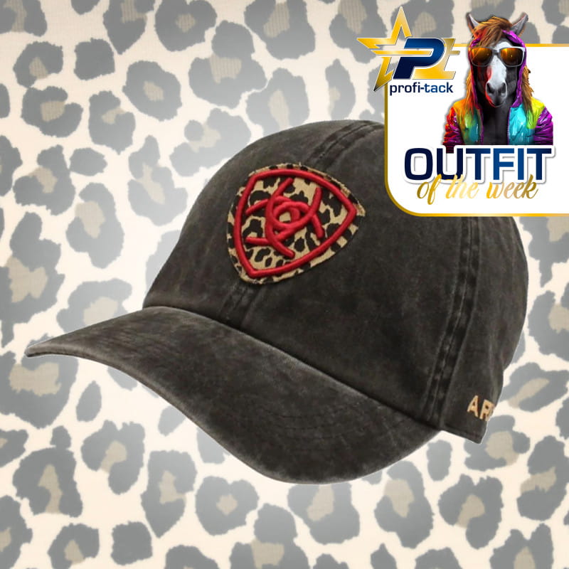 Ariat Womens Ponyflo Cap black Leopard