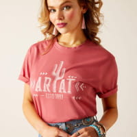 Ariat Womens Cactus Logo T-Shirt slate rose