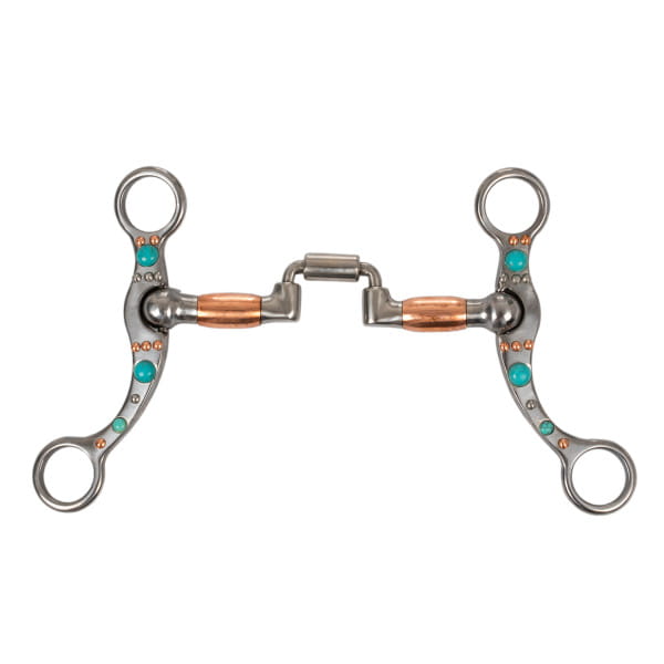 Pool´s Correctional Bit with Copper Rollers and turquoise Beads