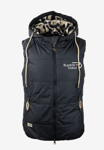 Ranchgirls Hooded Vest PAM black / leo