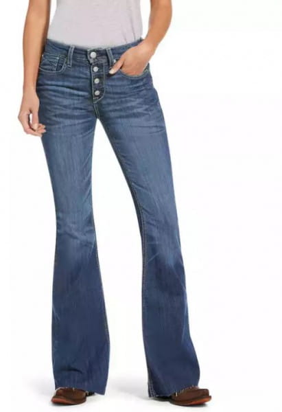 Ariat Womens Real High Rise Stretch Polly Flare Jeans