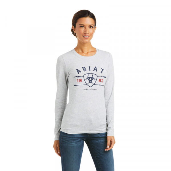 Ariat Womens International Logo T-Shirt heather grey