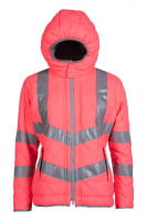 Damen Jacke Reflective neon pink